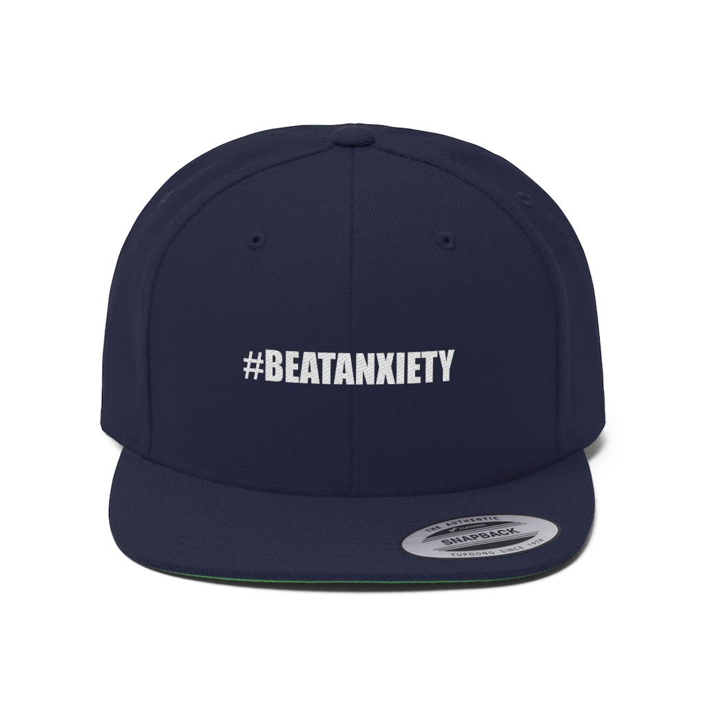 #Beatanxiety Unisex Flat Bill Hat - Image 13