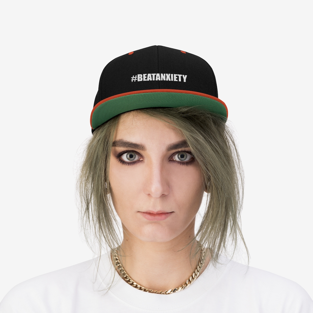 #Beatanxiety Unisex Flat Bill Hat - Image 11