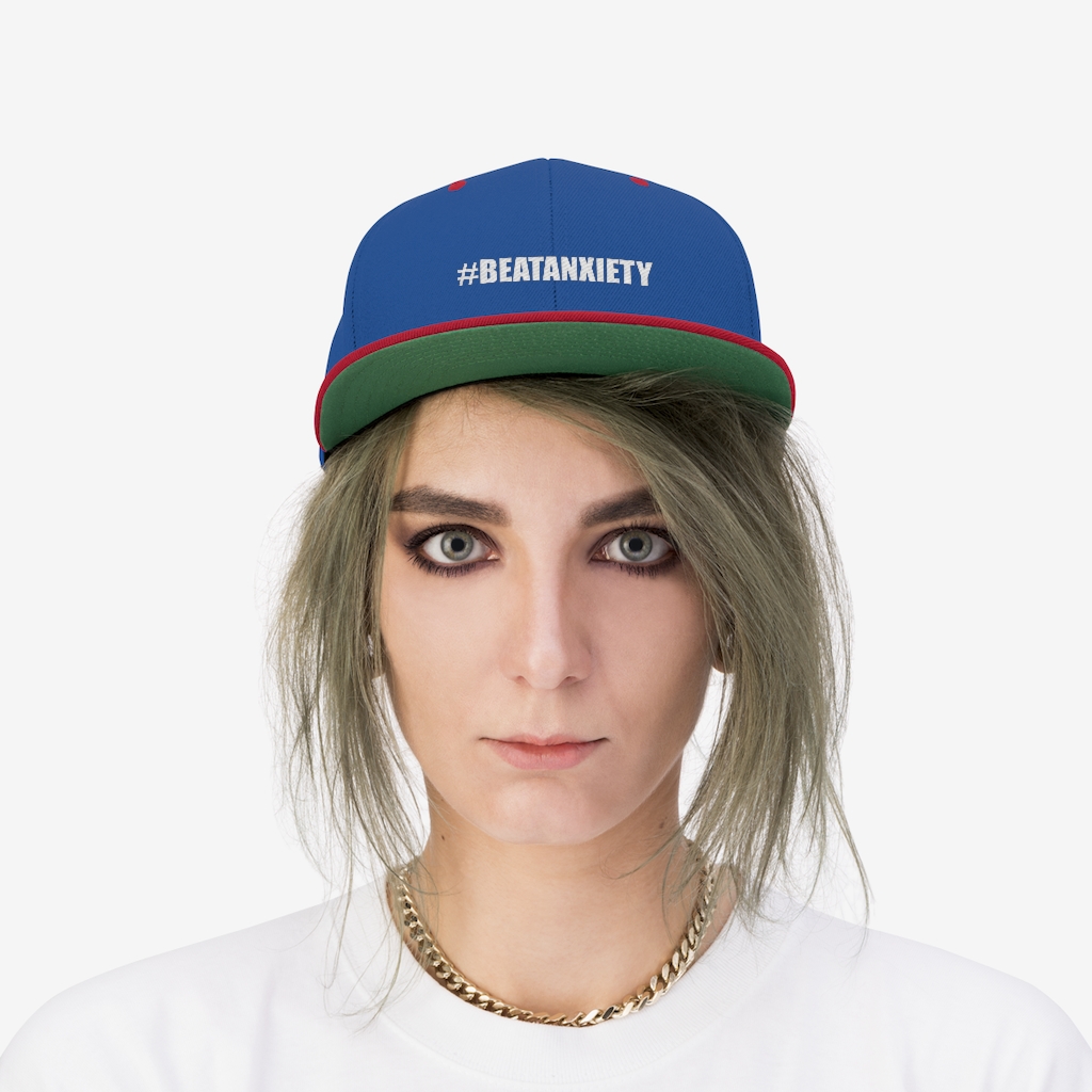 #Beatanxiety Unisex Flat Bill Hat - Image 19