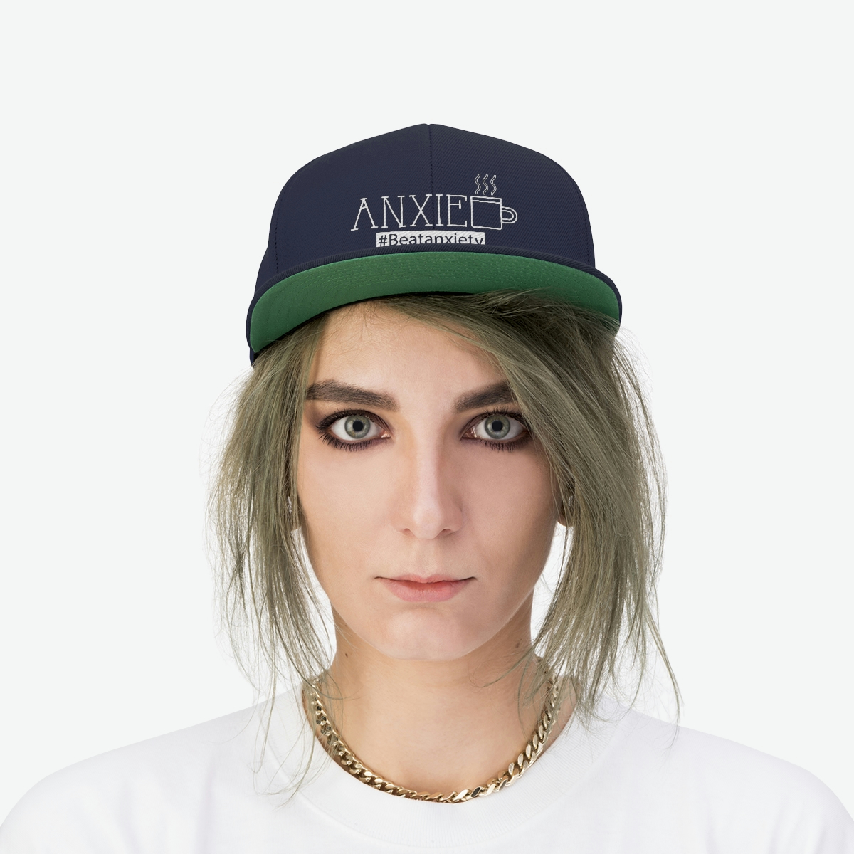 Anxiety Coffee Unisex Flat Bill Hat - Image 2