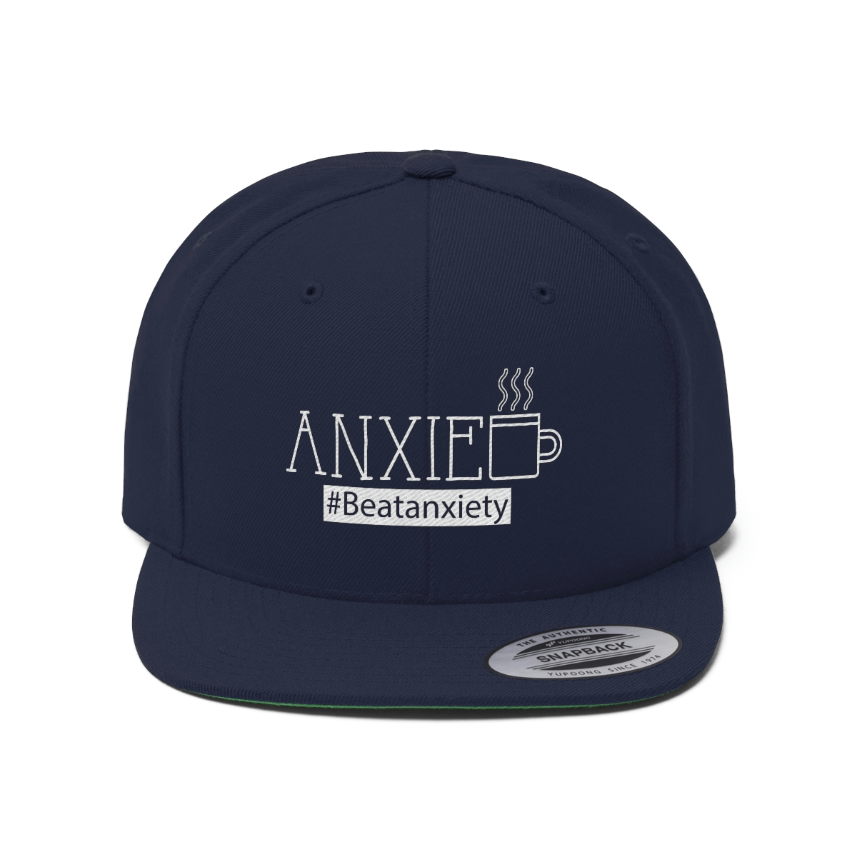 Anxiety Coffee Unisex Flat Bill Hat