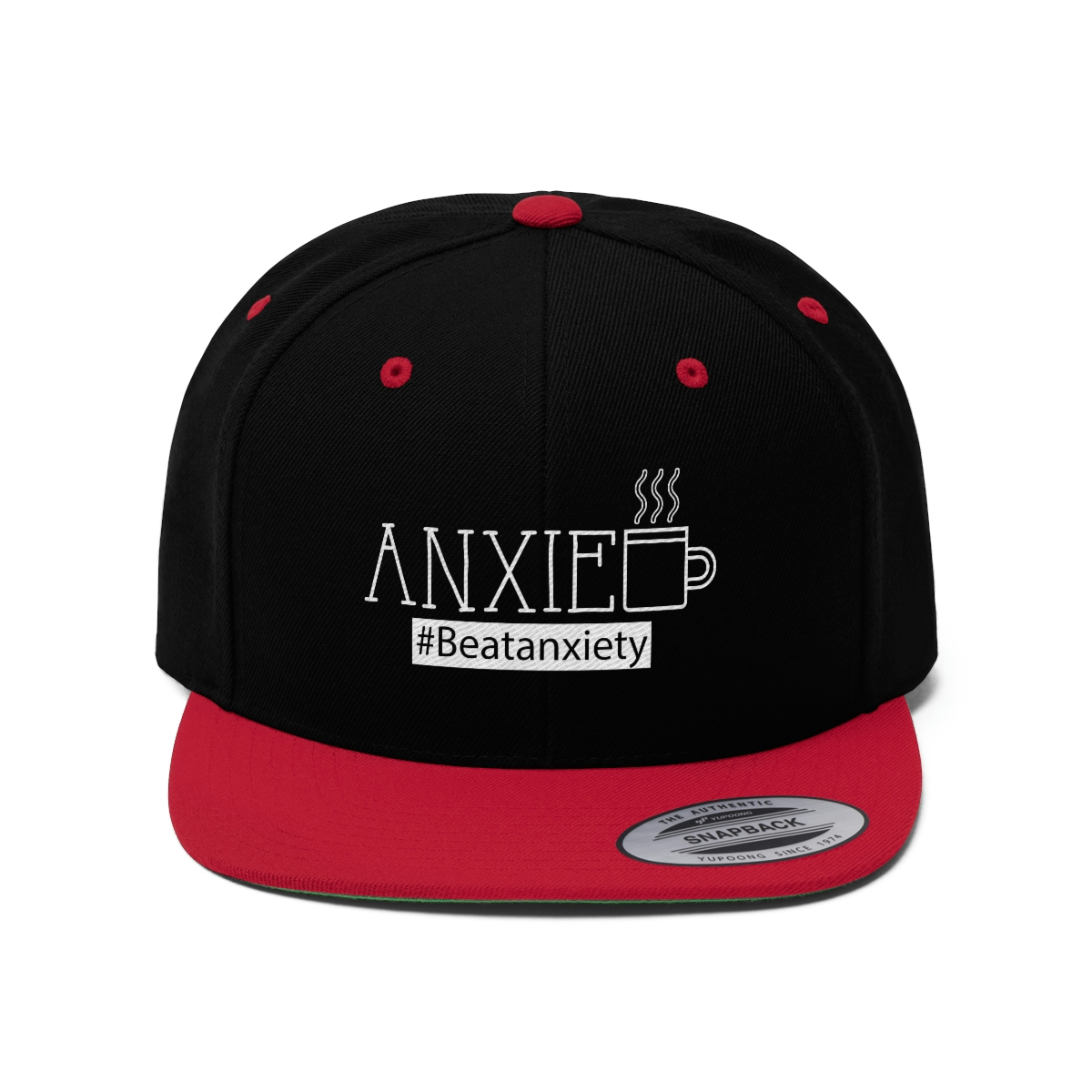 Anxiety Coffee Unisex Flat Bill Hat - Image 11